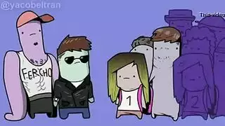 تلميذة مطيعة تُملأ بحموله الكثيف